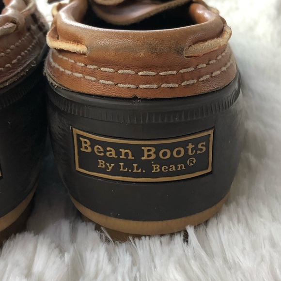 L.L. BEAN • Duck Boots Rubber Moc Tan Brown Ankle Bean Boots Size 8 - Picture 3 of 14